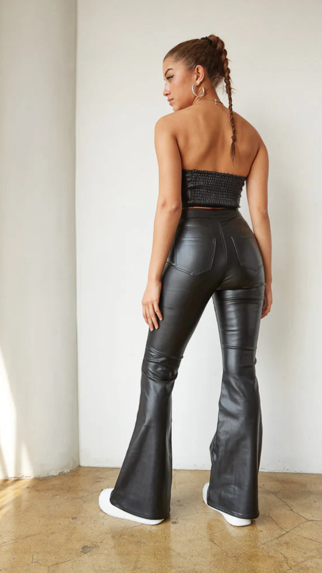 Faux Leather Flare Pants