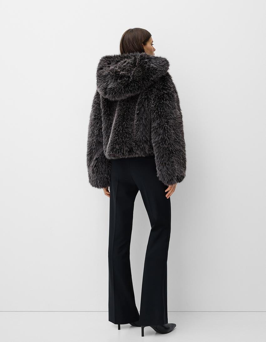 Hooded Fur Jacket